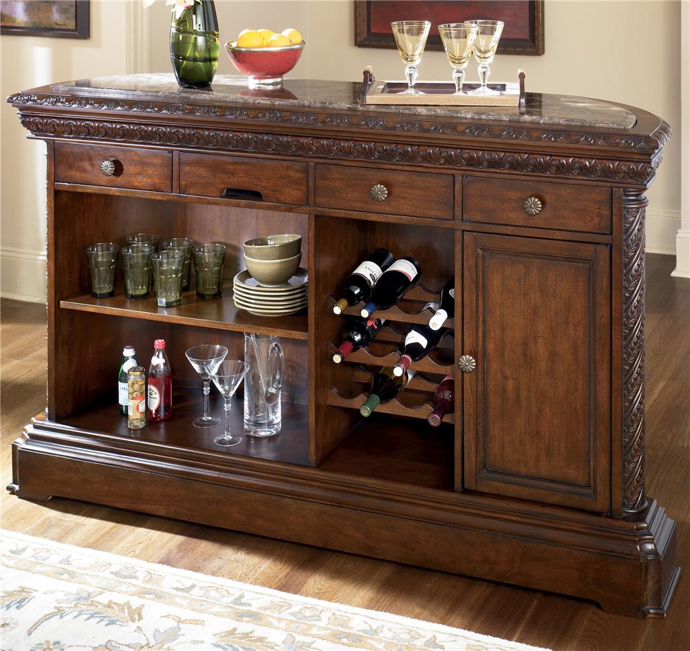 Millennium North Shore Traditional Demilune Bar with Marble Top